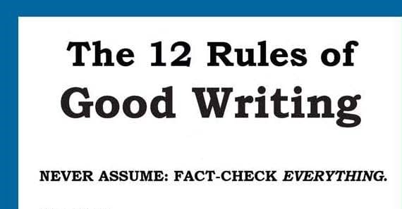 12 Rules of Good Writing